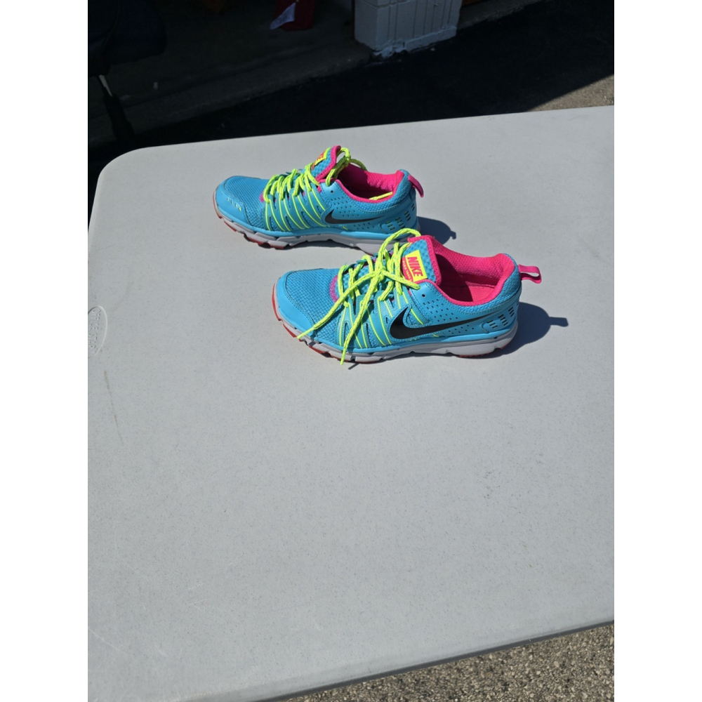 Nike Flex Trail 2 Womens Size 8 Blue Lime Pink Trail Running Shoes 616681 400 - Picture 2 of 6